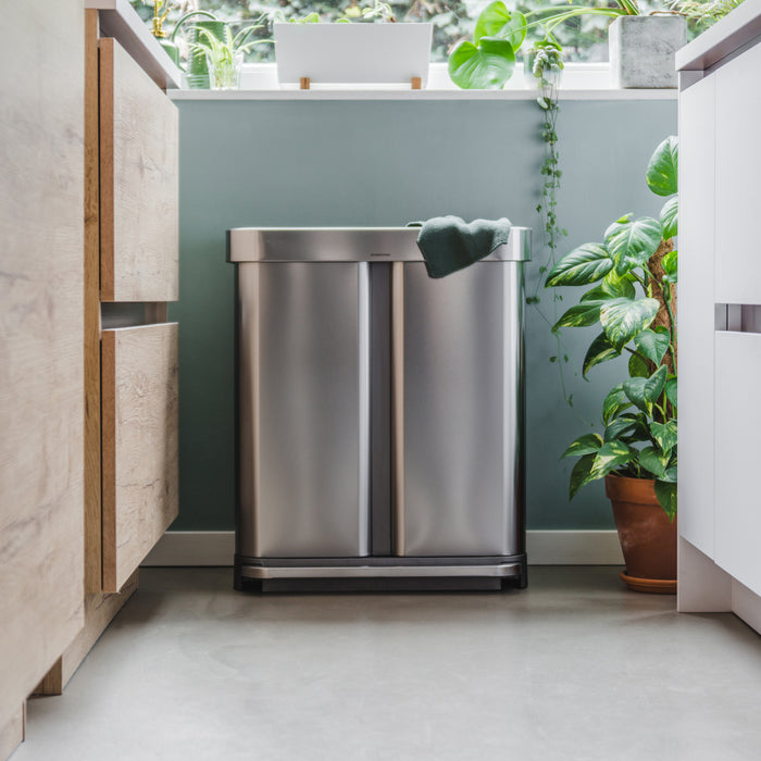 Simplehuman Rectangular Liner Pocket Pedaalemmer 58 Liter (34+24 L)