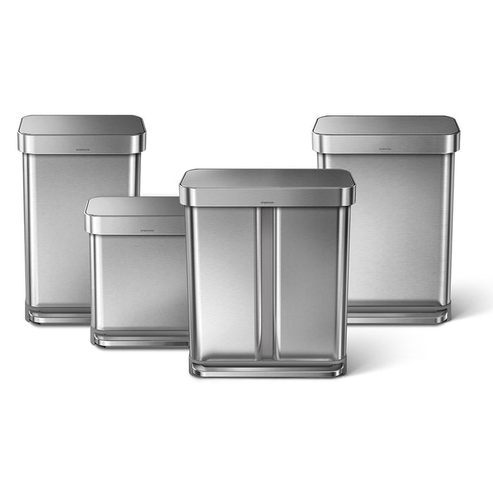 Simplehuman Rectangular Liner Pocket Pedaalemmer 58 Liter (34+24 L)
