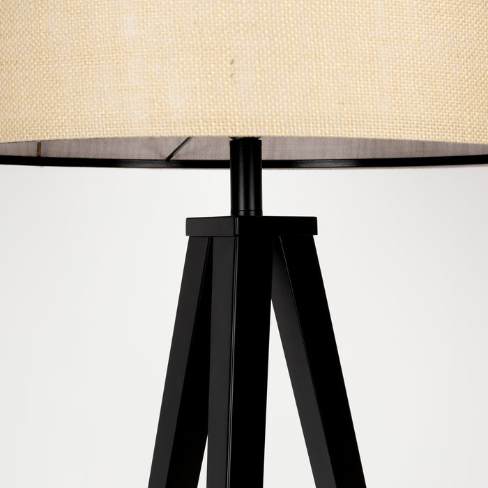 Zuiver Tripod Vloerlamp - Zwart / Beige