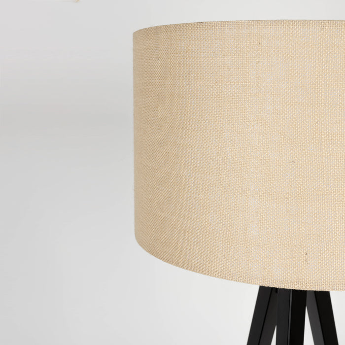 Zuiver Tripod Vloerlamp - Zwart / Beige