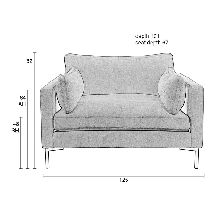 Zuiver x fonQ Summer Loveseat - Olive Glow
