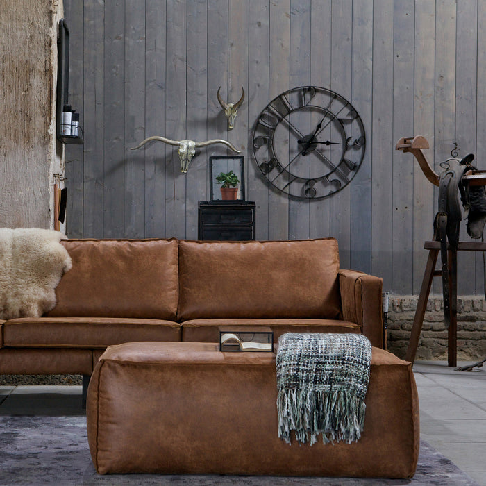 WOOOD Rodeo 3-zitsbank - Eco-leder -  Cognac