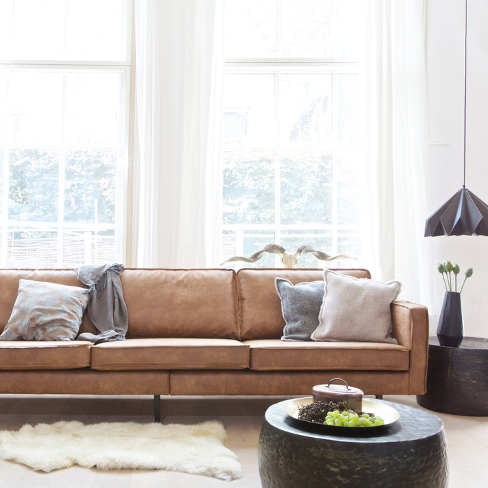 WOOOD Rodeo 3-zitsbank - Eco-leder -  Cognac