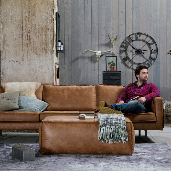 WOOOD Rodeo 3-zitsbank - Eco-leder -  Cognac