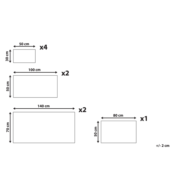 Beliani - ATAI - Handdoek set - Roze - Katoen