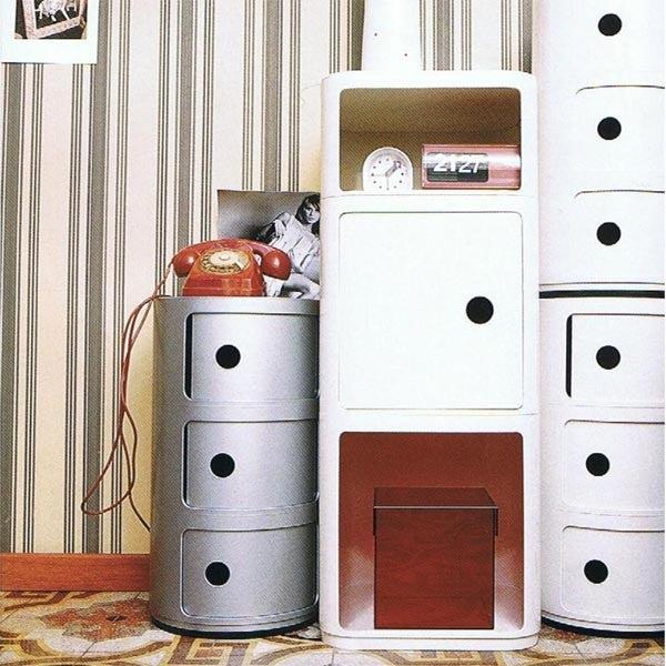 Kartell Componibili Kast - 3 Modules - Zilver