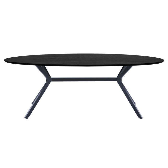 WOOOD Bruno Eettafel - B 220 x D 100 cm - Zwart