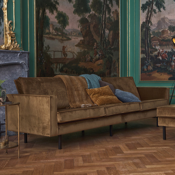 WOOOD Rodeo 3-zitsbank - Velvet -  Honinggeel