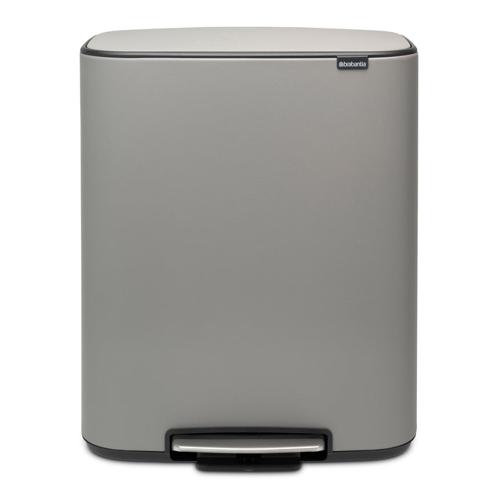 Brabantia Bo Pedaalemmer 60 Liter - Mineral Concrete Grey