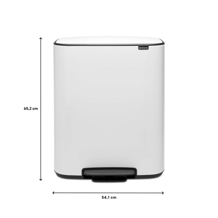 Brabantia Bo Pedaalemmer 2 x 30 L - Wit