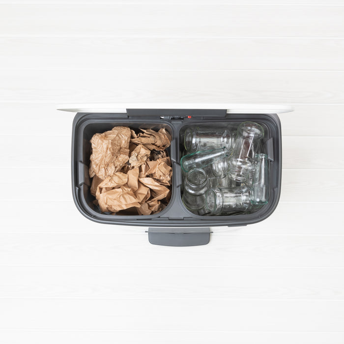 Brabantia Bo Pedaalemmer 2 x 30 L - Wit