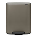Brabantia Bo Pedaalemmer 2 x 30 L - Platinum