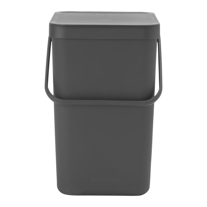 Brabantia Sort & Go Afvalemmer 25 L - Donkergrijs