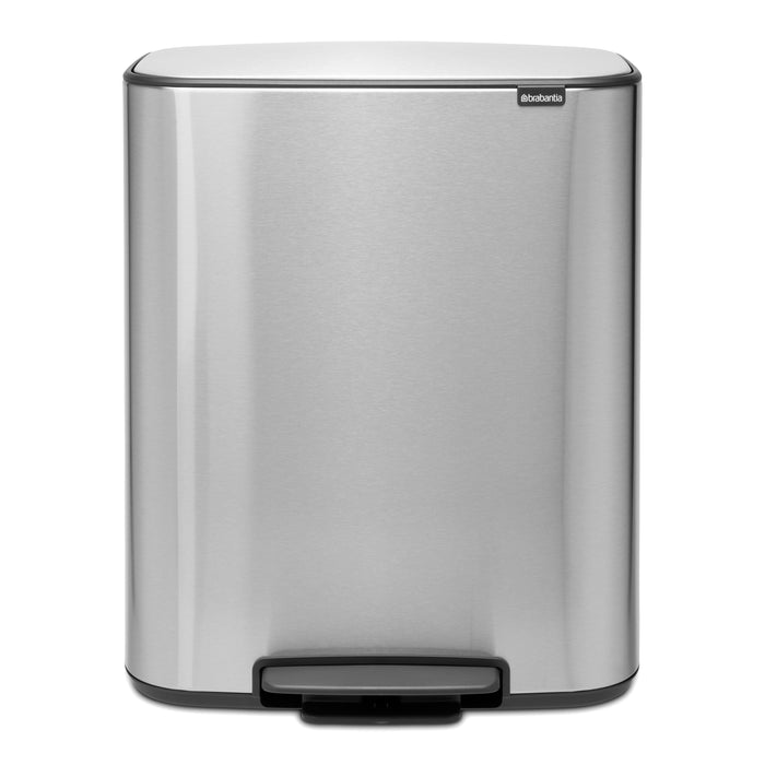 Brabantia Bo Pedaalemmer 60 Liter (2x30 liter) - Matt Steel