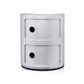 Kartell Componibili  Kast - 2 Modules - Mat Zilver