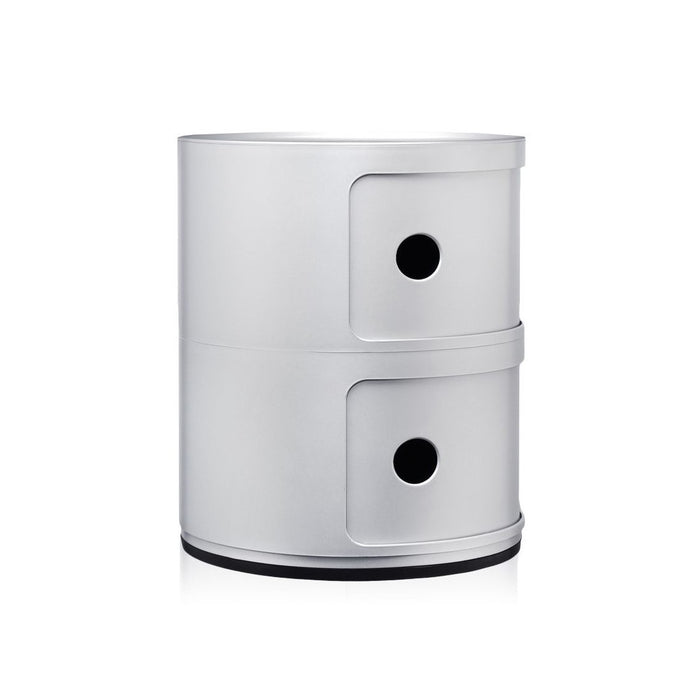 Kartell Componibili  Kast - 2 Modules - Mat Zilver