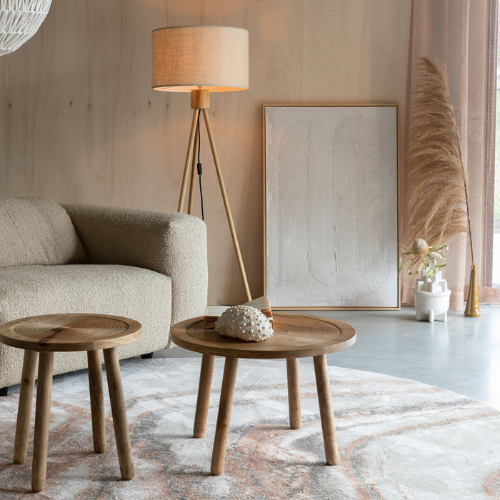 Zuiver Solar Vloerkleed Ø 240 cm - Terra/Grijs