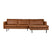 WOOOD Rodeo Chaise Longue Rechts - Eco-leder -  Cognac