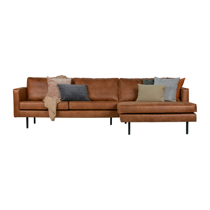 WOOOD Rodeo Chaise Longue Rechts - Eco-leder -  Cognac