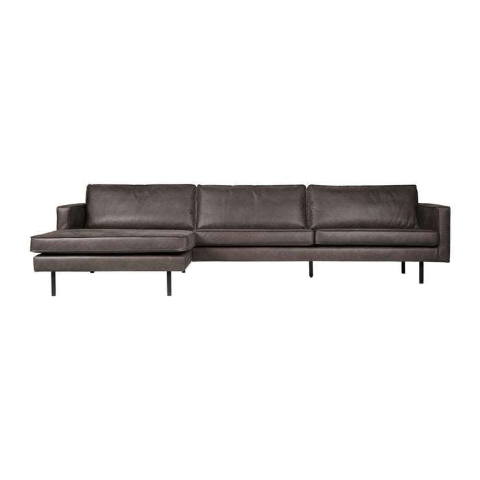 WOOOD Rodeo Chaise Longue Links - Eco-leder -  Zwart