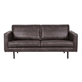 WOOOD Rodeo 2,5-zitsbank - Eco-leder -  Zwart