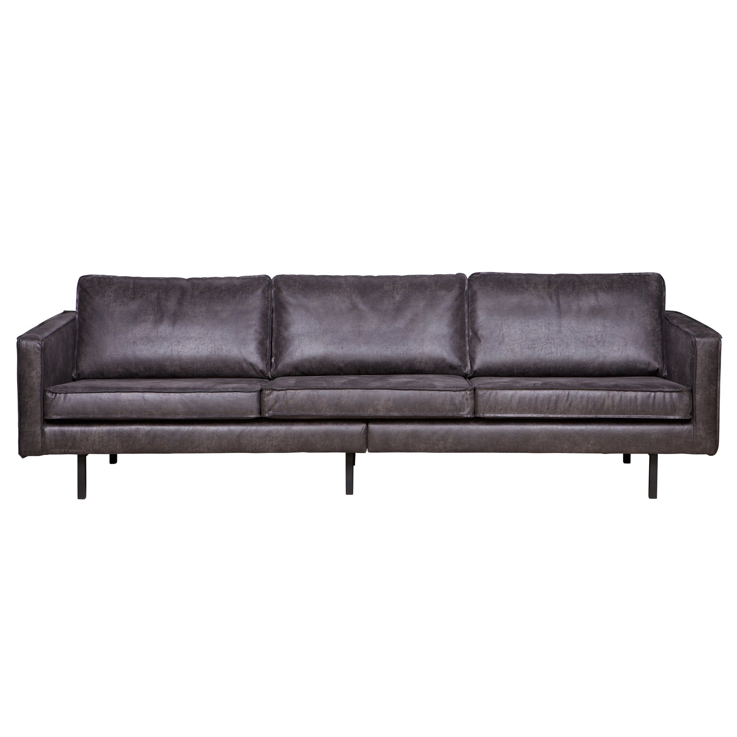 WOOOD Rodeo 3-zitsbank - Eco-leder -  Zwart