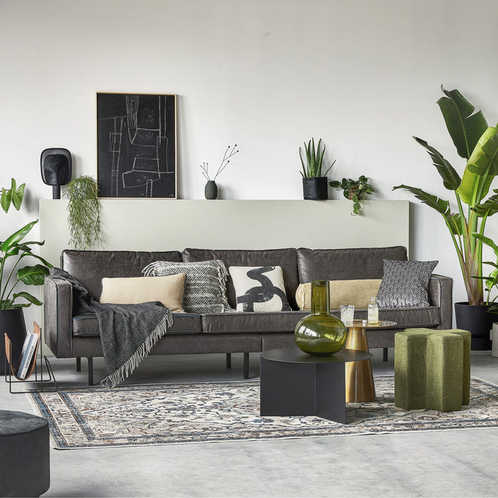 WOOOD Rodeo 3-zitsbank - Eco-leder -  Zwart