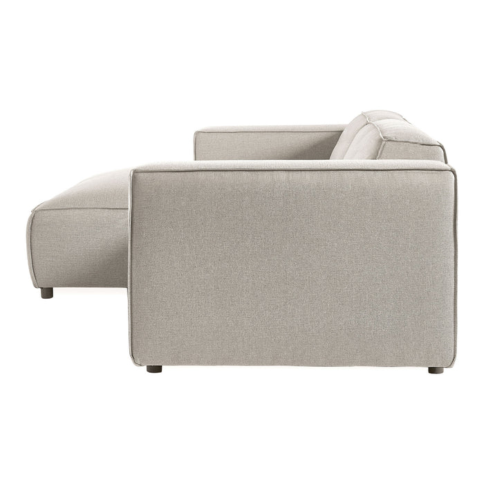 by fonQ Chunky Hoekbank met Chaise Longue Links - Beige