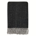 Malagoon Recycled Wool Plaid 131 x 170 cm - Crow Black