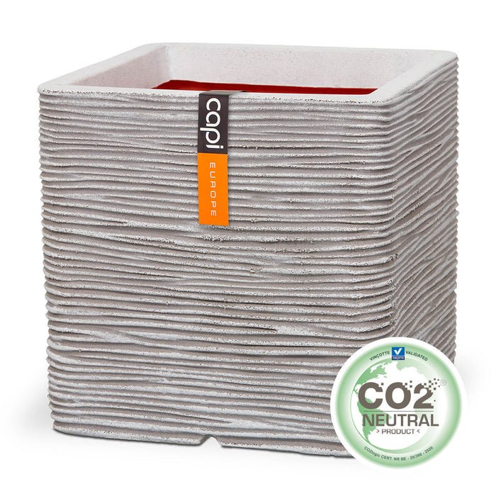 Capi Europe Nature Rib Vierkant Bloempot 30 x 30 cm