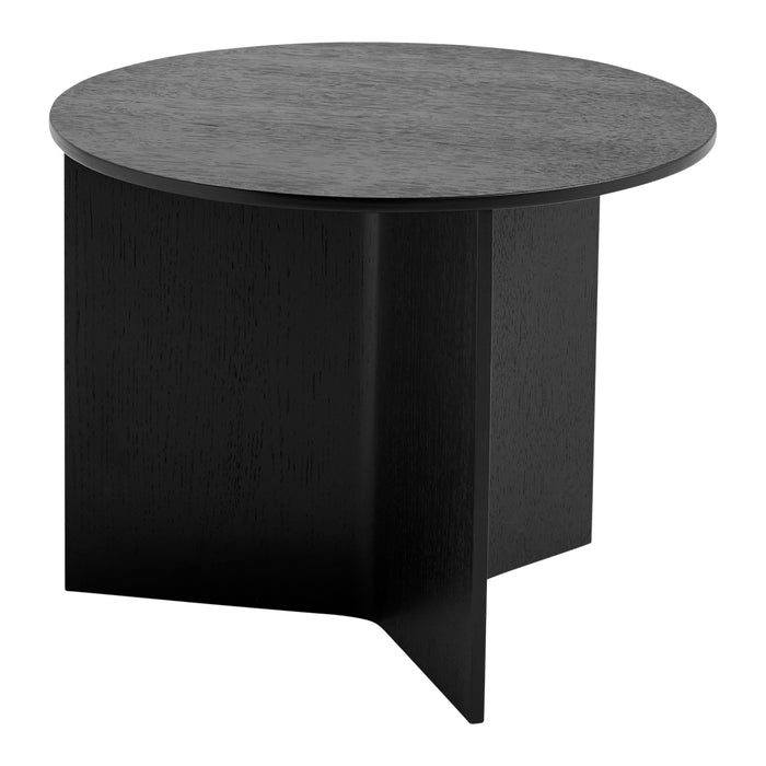 HAY Slit Table Wood Round Bijzettafel -  Ø 45 cm - Zwart