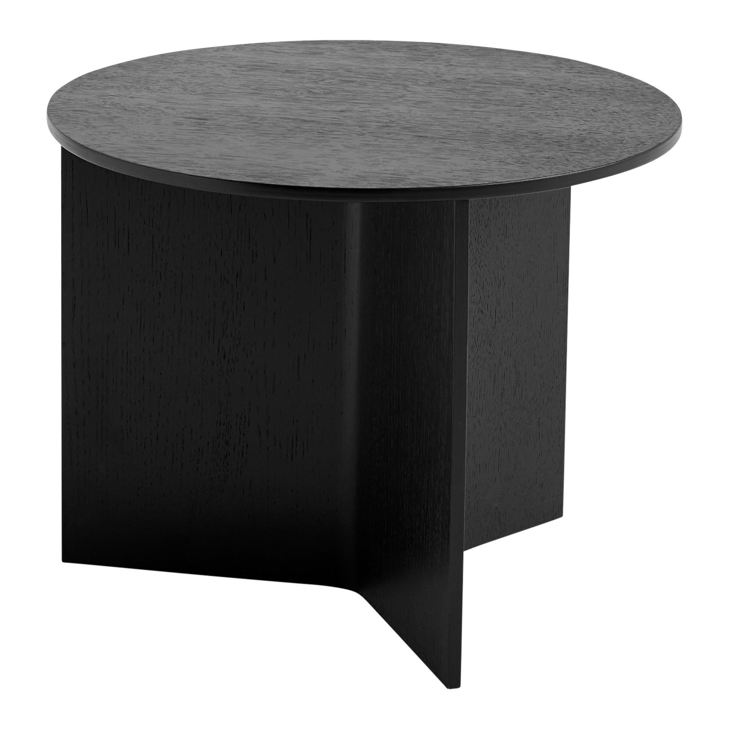 HAY Slit Table Wood Round Bijzettafel -  Ø 45 cm - Zwart