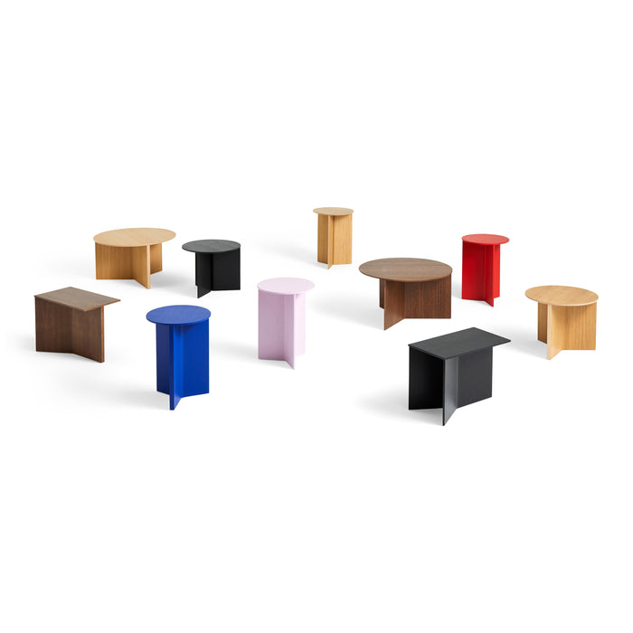 HAY Slit Table Wood Round Bijzettafel -  Ø 45 cm - Zwart