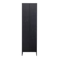 WOOOD New Gravure Hoge Opbergkast B 60 cm - Eiken - Zwart