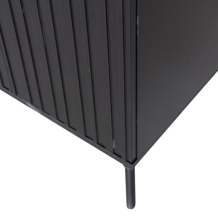 WOOOD New Gravure Hoge Opbergkast B 60 cm - Eiken - Zwart