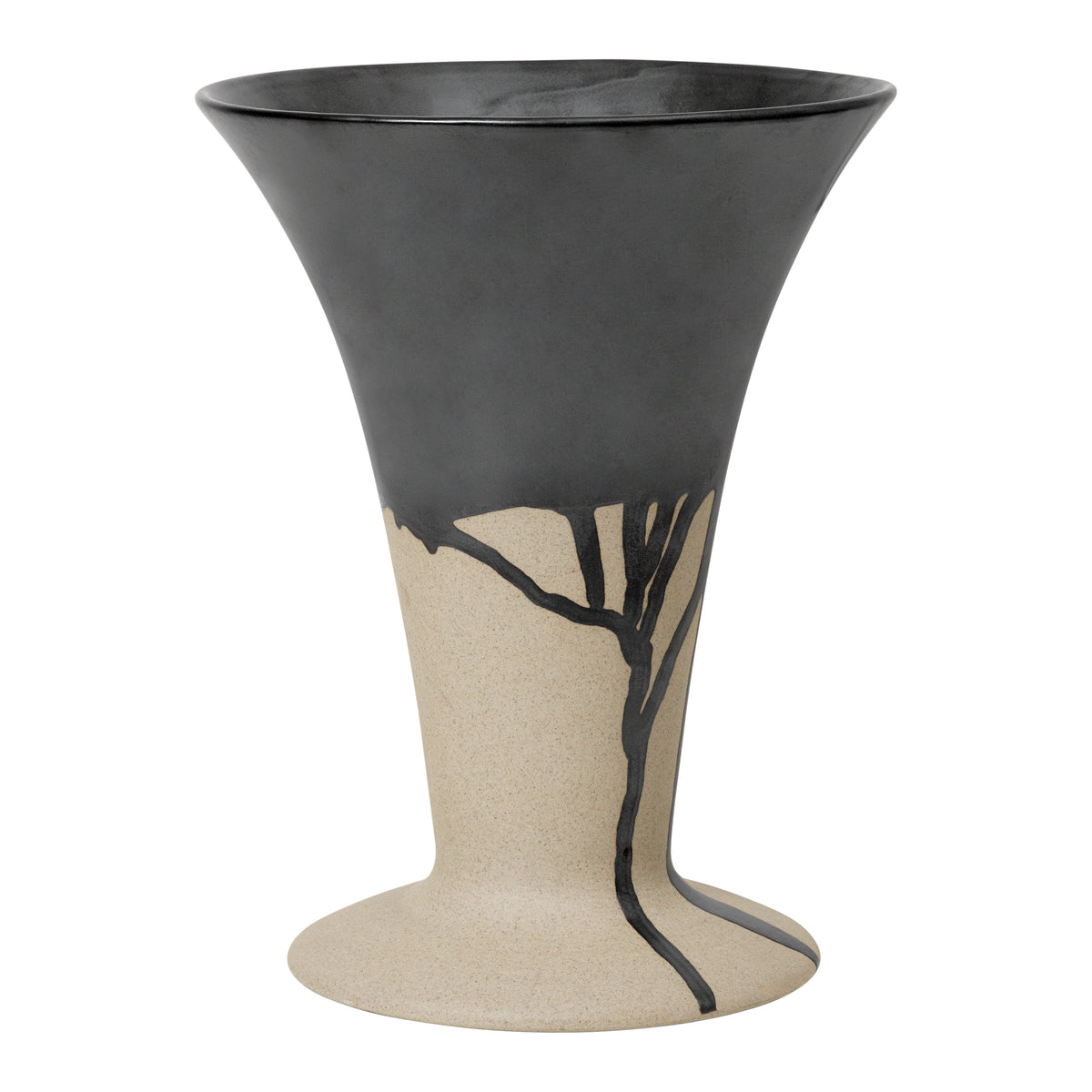 Ferm Living Flores Vaas - Sand/Black
