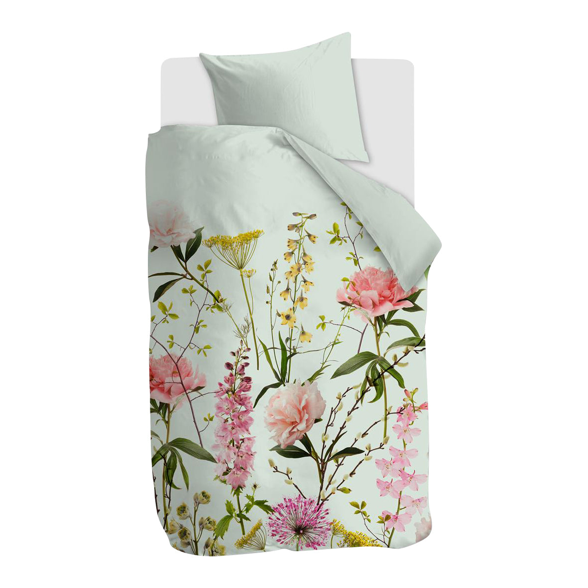 Ambiante Abloom Dekbedovertrek 140 x 200/220 cm - Grijs groen