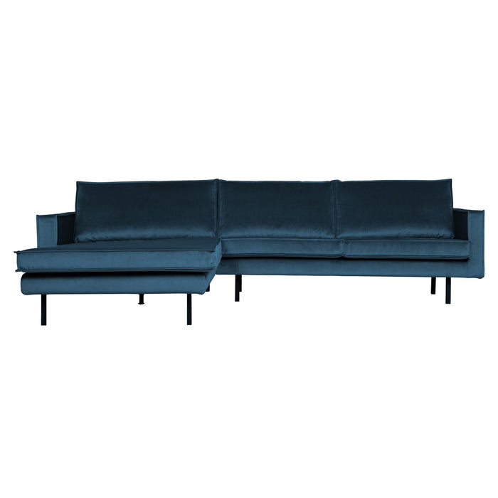 WOOOD Rodeo Chaise Longue Links - Velvet -  Blauw