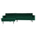WOOOD Rodeo Chaise Longue Links - Velvet -  Green Forest