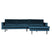WOOOD Rodeo Chaise Longue Rechts - Velvet -  Blauw