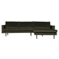 WOOOD Rodeo Chaise Longue Rechts - Velvet -  Green Hunter
