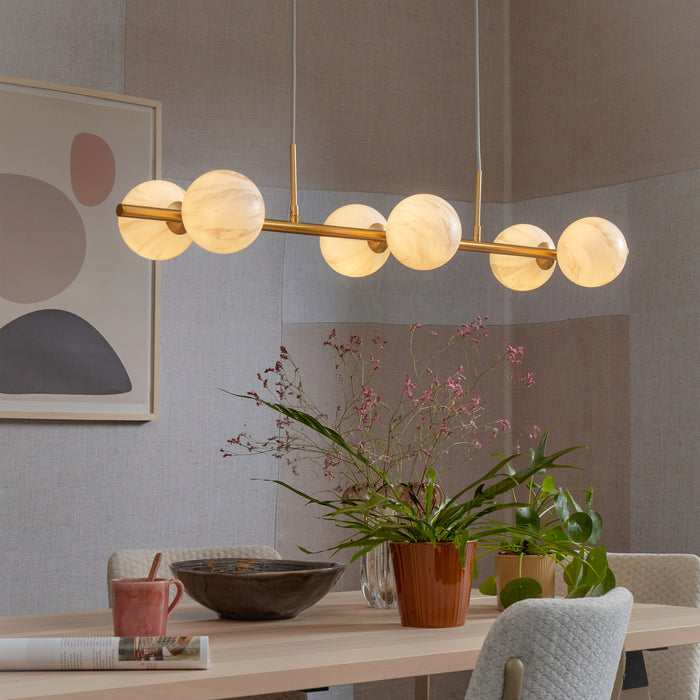 It's about RoMi Carrara Hanglamp - 6-bollen - Goud