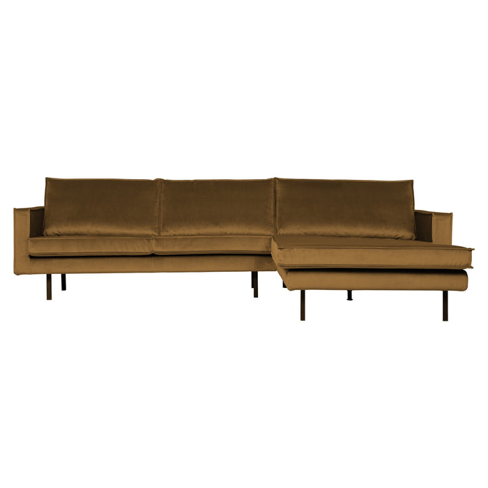 WOOOD Rodeo Chaise Longue Rechts - Velvet -  Honinggeel