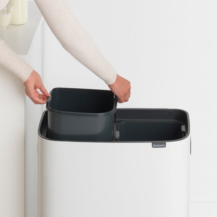 Brabantia Bo Touch Bin Afvalemmer 2 x 30 L - Wit