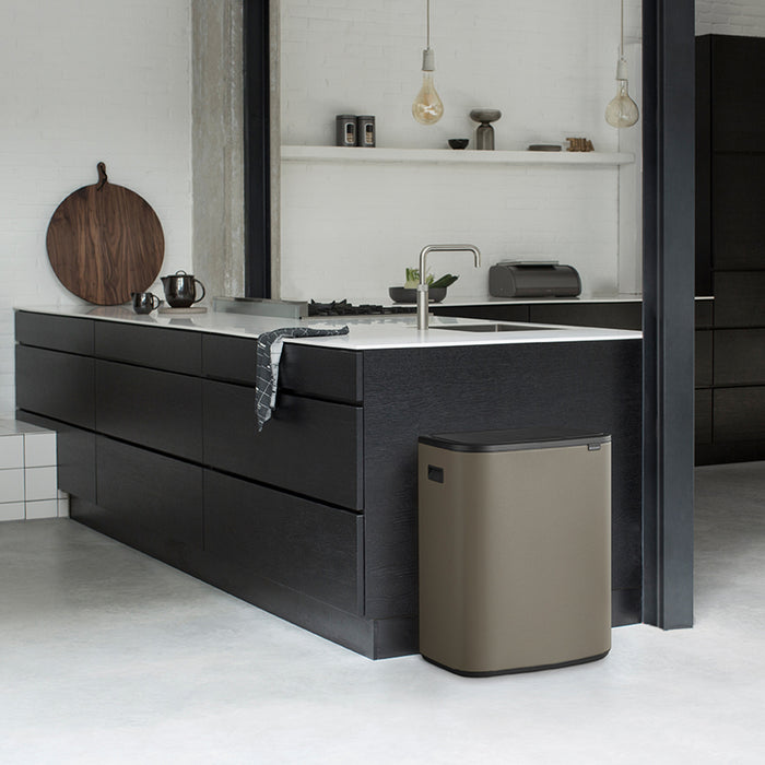 Brabantia Bo Touch Bin Afvalemmer 2 x 30 L - Platinum