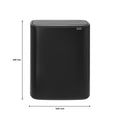Brabantia Bo Touch Bin Afvalemmer 2 x 30 L - Zwart