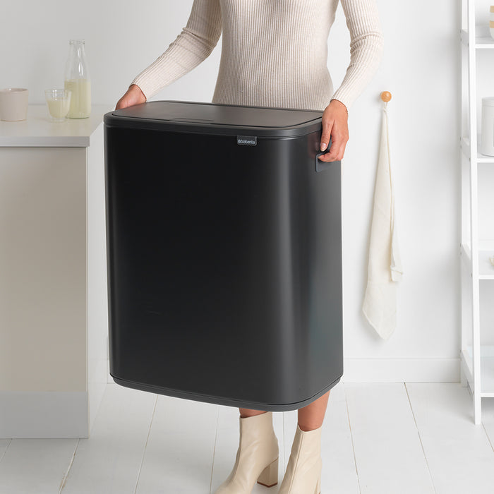 Brabantia Bo Touch Bin Afvalemmer 2 x 30 L - Zwart