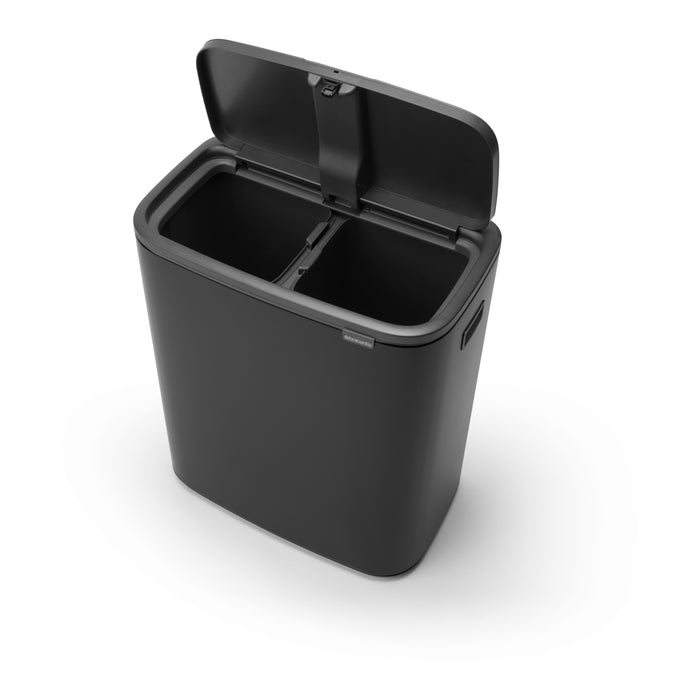 Brabantia Bo Touch Bin Afvalemmer 2 x 30 L - Zwart