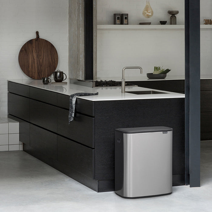 Brabantia Bo Touch Bin 2 x 30 L - Vingerafdrukvrij - Zilver