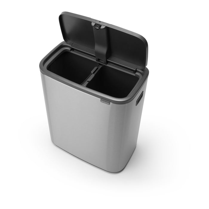 Brabantia Bo Touch Bin 2 x 30 L - Vingerafdrukvrij - Zilver